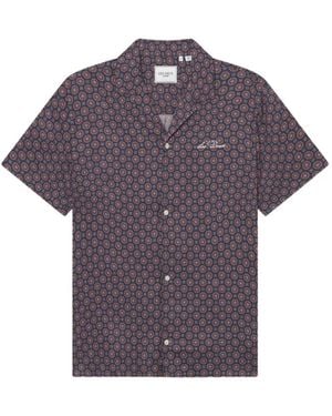 Les Deux Geometric-Pattern Shirt - Purple