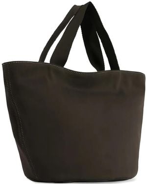 The Row Contrast-stitching tote bag - Negro
