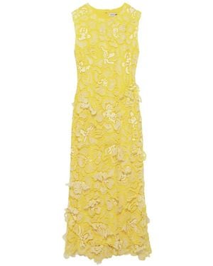 Jonathan Simkhai Dahlia Lace Midi Dress - Yellow