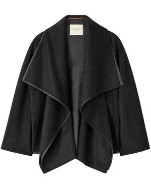 RETORI Manteau En Laine À Carreaux Et Col Châle - Noir
