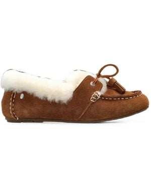 EMU Martina Shearling-Lined Loafers - Brown