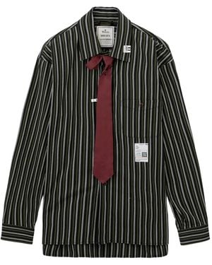 Maison Mihara Yasuhiro Hemd Mit Schleifenverschluss - Schwarz