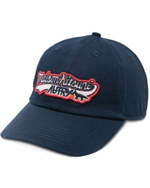 Maison Kitsuné X Autry Logo-appliqué Cap - ブルー
