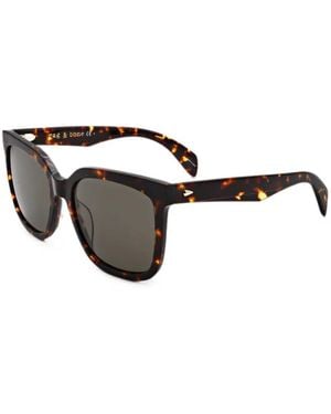 Rag & Bone Lunettes De Soleil À Effet Écailles De Tortue - Brown