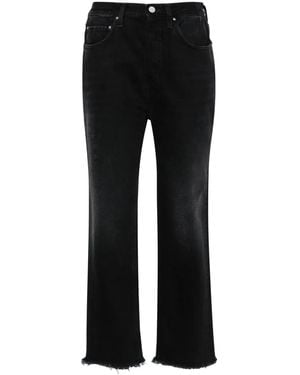 TOTEME Vaqueros Rectos De Talle Alto - Negro
