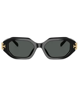 Tory Burch Eleanor Geometric-Frame Sunglasses - Gray