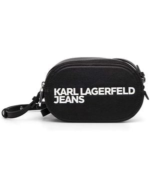 Karl Lagerfeld ロゴ ショルダーバッグ - ブラック