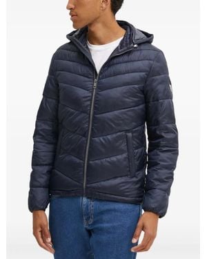 Guess Kapuzenjacke Mit Reißverschluss - Blau