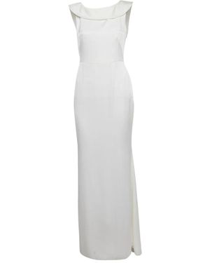 Paule Ka Vestido Crepe con flecos - Blanco