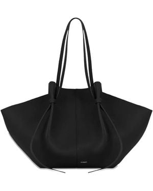 Yuzefi Large Mochi Logo-Detail Shoulder Bag - Black