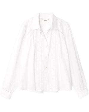 Xirena Viviana Lace-Trim Shirt - White