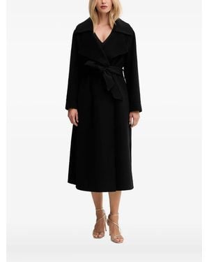 SIMONA CORSELLINI Wool Belted Coat - Black