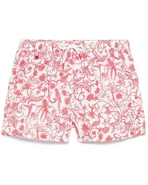 Kiton フローラル トランクス水着 - レッド