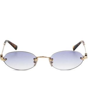 Miu Miu Sonnenbrille Mit Ovalem Gestell - Blau