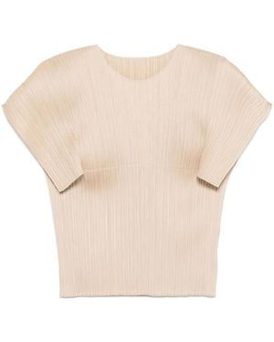 Pleats Please Issey Miyake Mc August トップ - ナチュラル