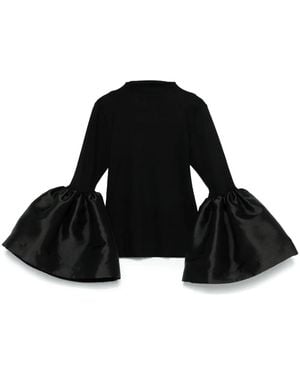 Marques'Almeida Flared-Cuff Top - Black