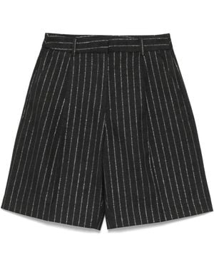 KARL LAGERFELD Shorts With Stripes - Black