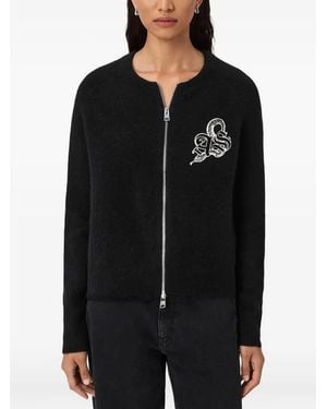 AllSaints Jaqueline Logo Cardigan - Black