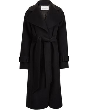 Nina Ricci ベルベットトリム コート - ブラック