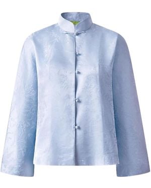 Shanghai Tang Camicia A Fiori Jacquard - Blu