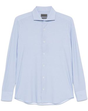 Dell'Oglio Camicia Con Stampa Geometrica - Blu