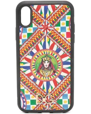 Dolce & Gabbana Geometric-Print Iphone Xr Case - White