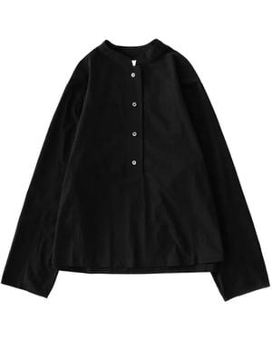 Studio Nicholson Vega Half-Button Shirt - Black