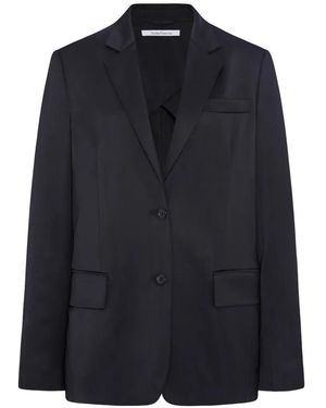 Another Tomorrow Relaxed-Fit Single-Breasted Blazer - Blue