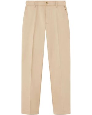 Versace Tapered-Leg Chino Trousers - Natural