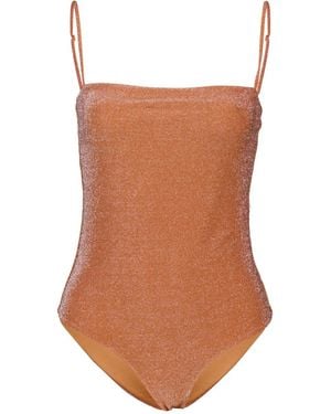 Johanna Ortiz Shiny Iconography Metallic Swimsuit - Brown