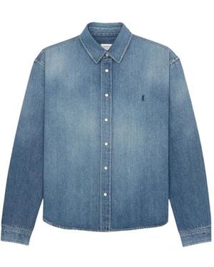 Saint Laurent Cassandre デニムシャツ - ブルー