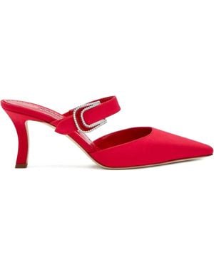 Manolo Blahnik Mules Jabita 70Mm - Rosso