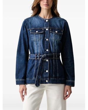 Guess Yuna Belted Denim Jacket - Blue