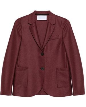 Harris Wharf London Single-Breasted Notched-Lapels Blazer - Red