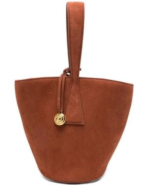 Liffner Small Leather Bucket Bag - White