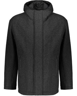 Herno High-Collar Removable-Panel Jacket - Black