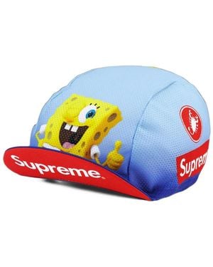 Supreme X Spongebob Squarepants X Castelli Logo-Print Cycling Cap - White