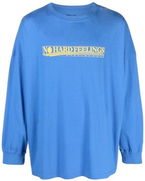 Martine Rose Slogan Print Long-sleeve T-shirt - Blue