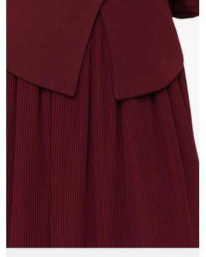 Nissa Plissierter Chiffonrock - Rot