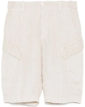 Transit Bermudas Tipo Cargo De Lino - Blanco