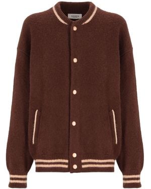 Laneus Knitted Bomber - Brown