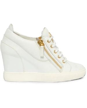 Giuseppe Zanotti 'Sonya' Wedge Sneakers - White