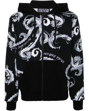 Versace Jeans Couture Barocco printed Jersey Hoodie in Black for Men Lyst Canada