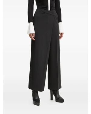 Karl Lagerfeld Wrap-Front Pants - Black