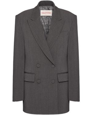 Valentino Garavani Flap-Pocket Coat - Grey