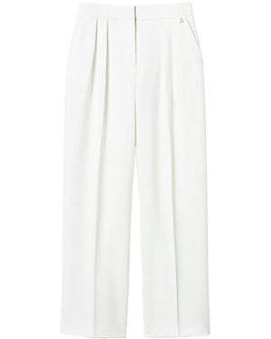 Twinset Pleated Tailored Trousers - White