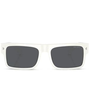 Prada Sonnenbrille Mit Eckigem Gestell - Grau