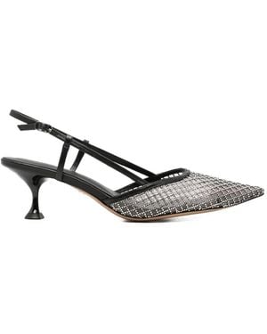 Lola Cruz Ruby Slingback Court Shoes - White