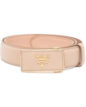 Prada Logo-Buckle Belt - Pink