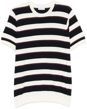 Scaglione T-Shirt À Rayures Et Col Rond - Blue